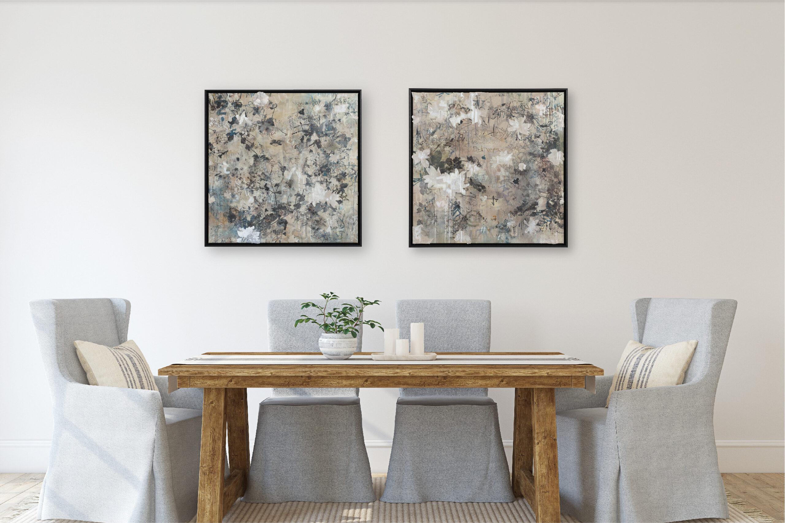 Fiori inaspettati n. 12 - Painting Astratto di Katrina Revenaugh