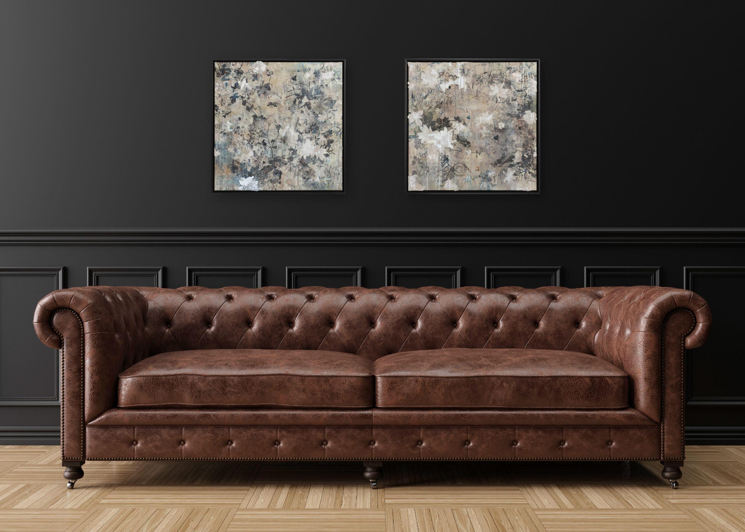 Fiori inaspettati n. 12 - Landscape Painting Grigio di Katrina Revenaugh