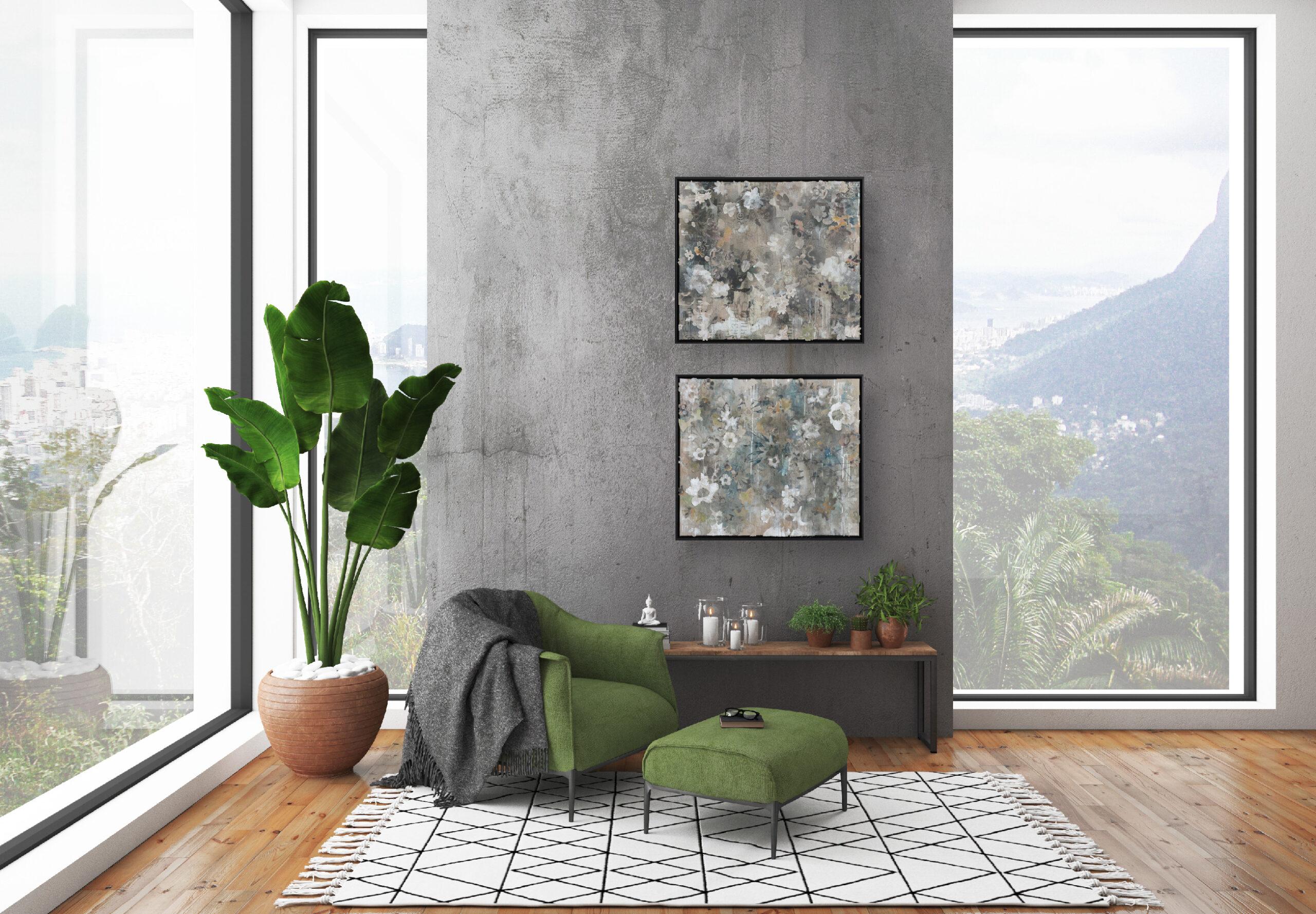 Fiori inaspettati n. 13 - Abstract Painting Grigio di Katrina Revenaugh