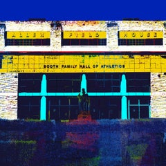 Allen Field (KU, Paesaggio urbano, Street Art, Vibrante, Graffiti, Stampa su metallo, Iconico)