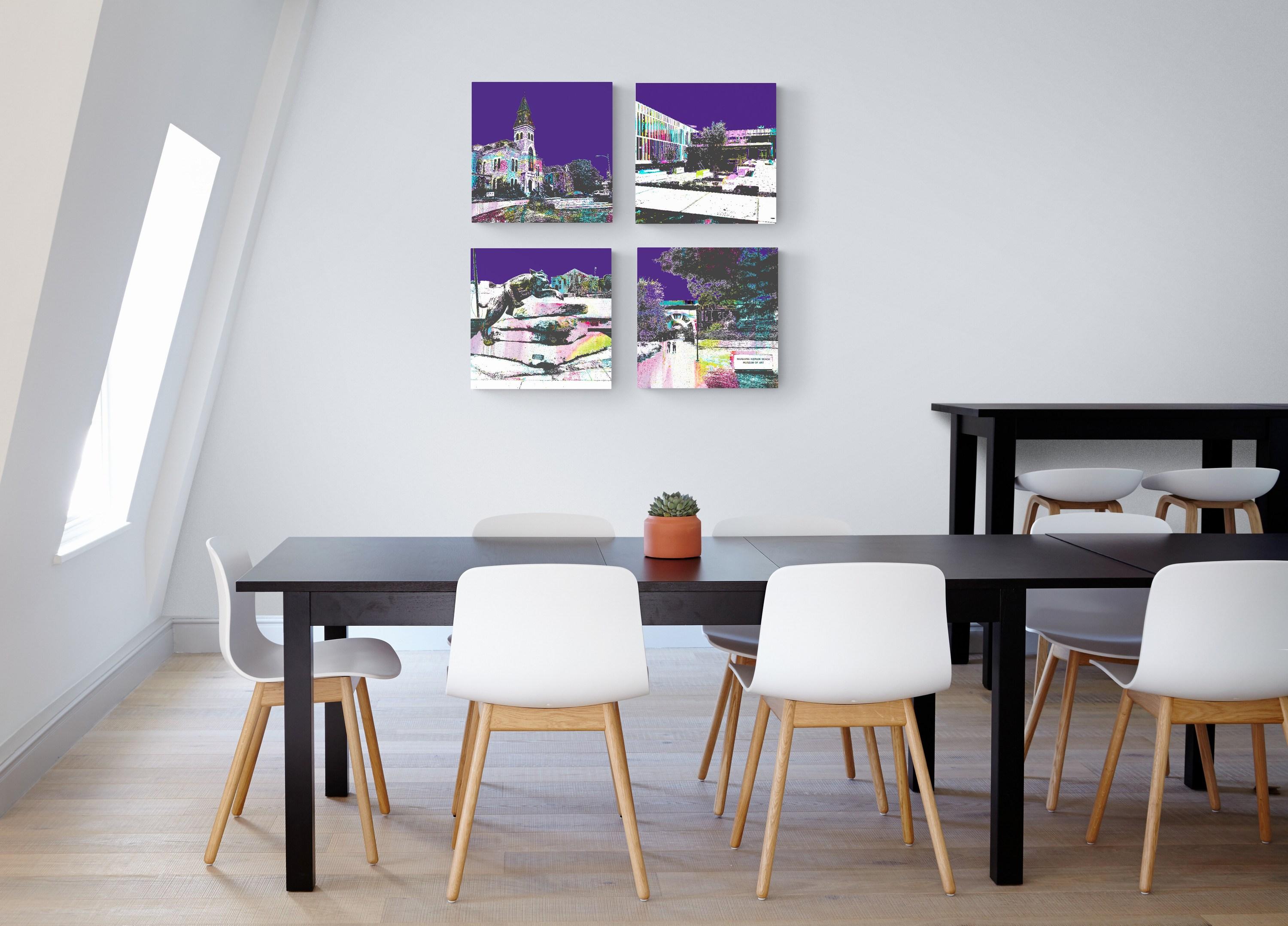 Anderson Hall at K-State (Iconic, Street Art, Vibrant, Graffiti, Metal Print) For Sale 1
