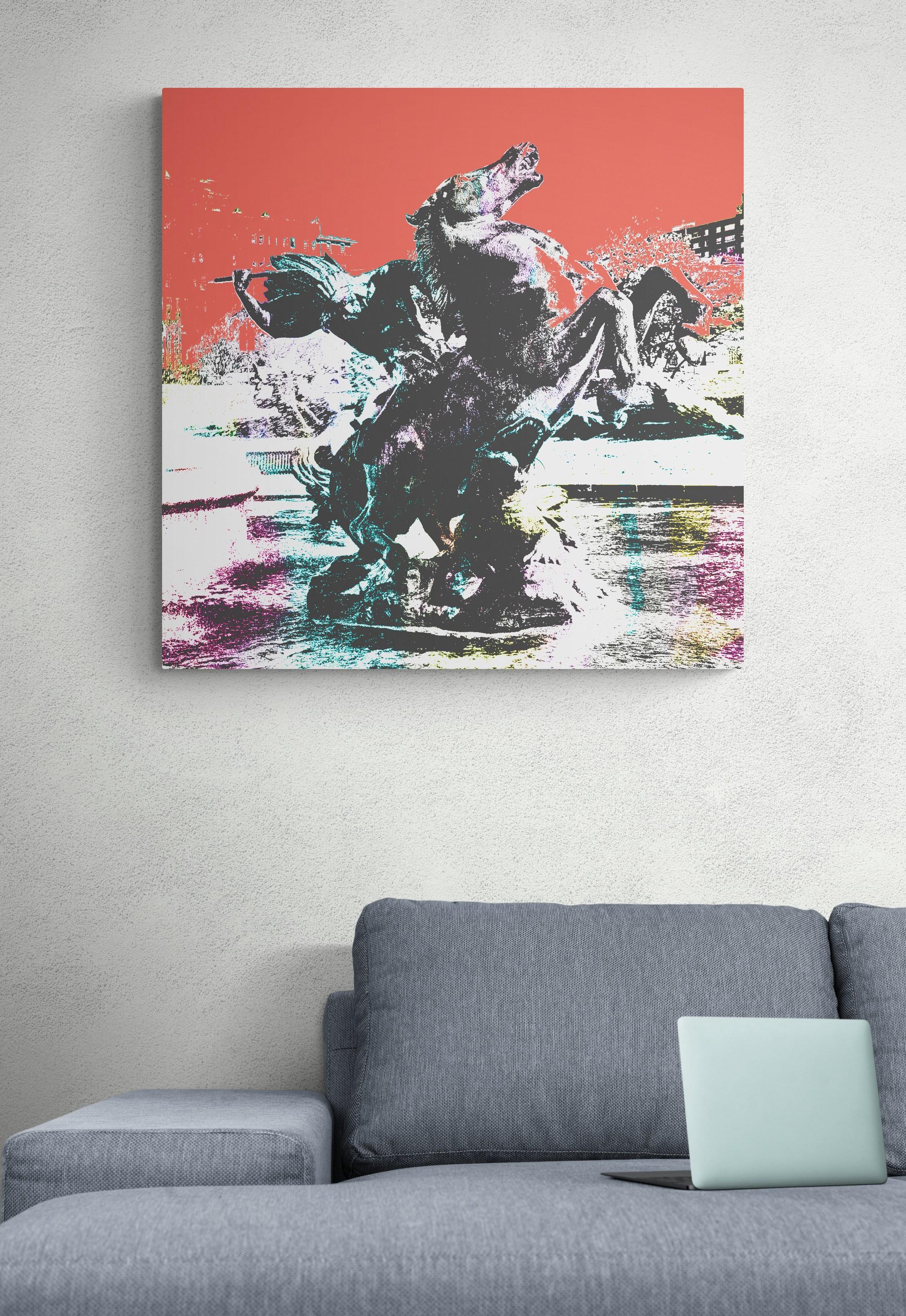 Brave One (Paesaggio urbano, Street Art, Vibrante, Graffiti, Stampa su metallo, Iconico) - Print di Katrina Revenaugh