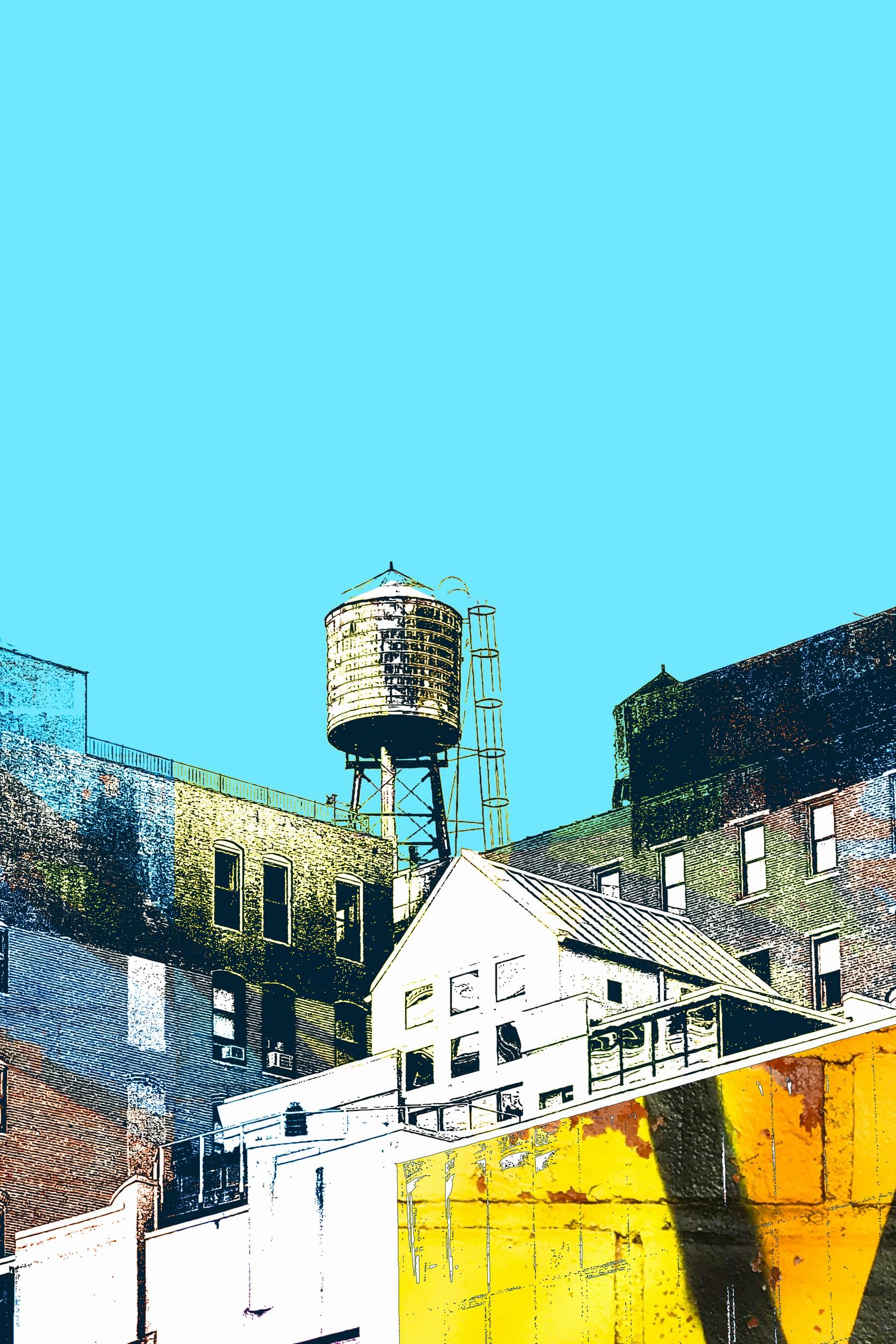I Heart NY No. 1 (Cityscape, Street Art, Vibrant, Graffiti, Metal Print)