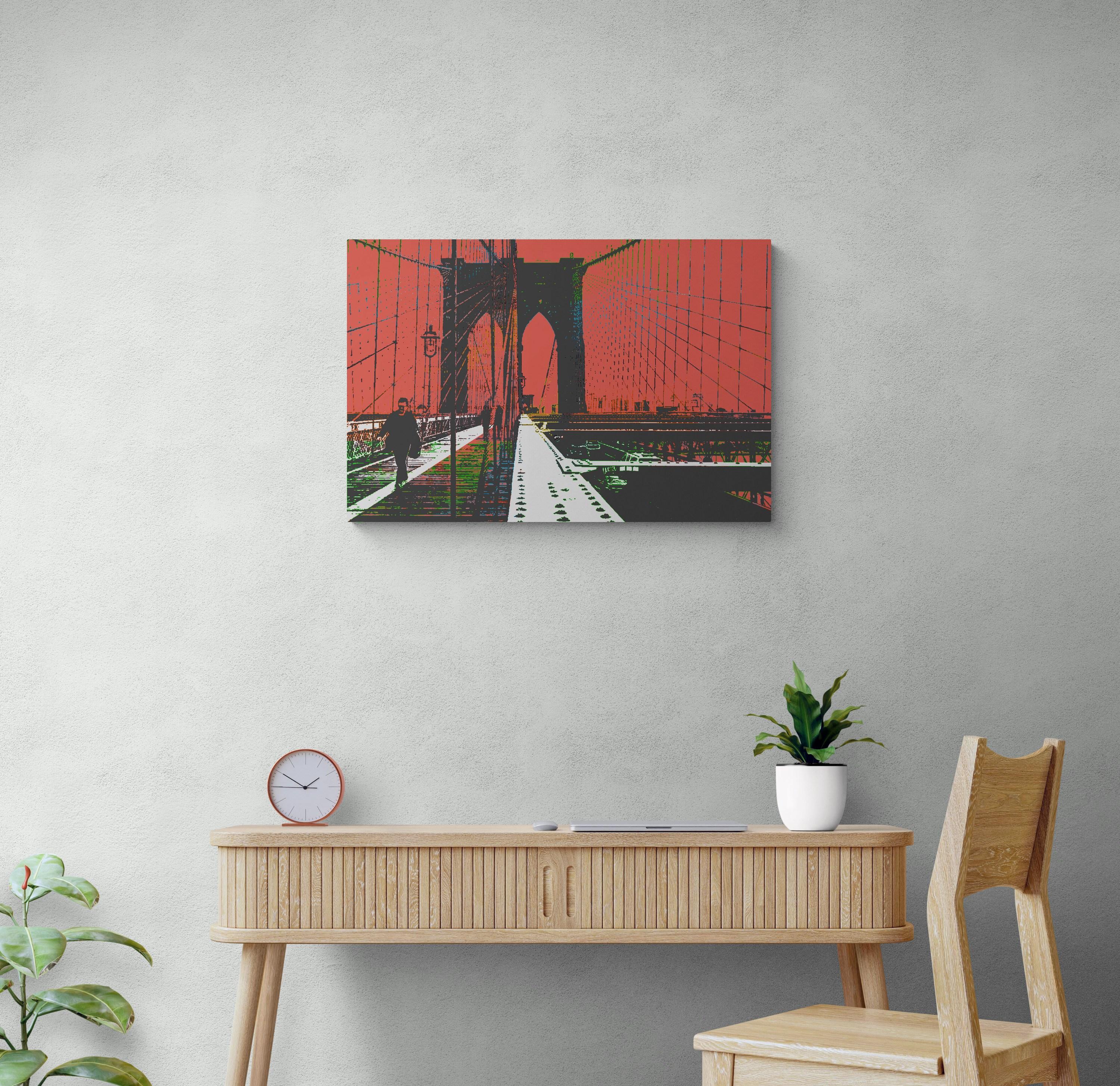 I Heart NY No. 5 (Paesaggio urbano, Street Art, Vibrante, Graffiti, Stampa su metallo) - Print di Katrina Revenaugh
