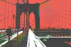 I Heart NY Nr. 5 (Cityscape, Street Art, Vibrant, Graffiti, Metalldruck)