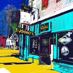 Johnny’s Tavern Lawrence, KS (KU, Street Art, Vibrant, Graffiti, Metal Print)