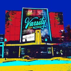 The Varsity Theater (KU, Iconique, Street Art, Vibrant, Graffiti, Metal Print)