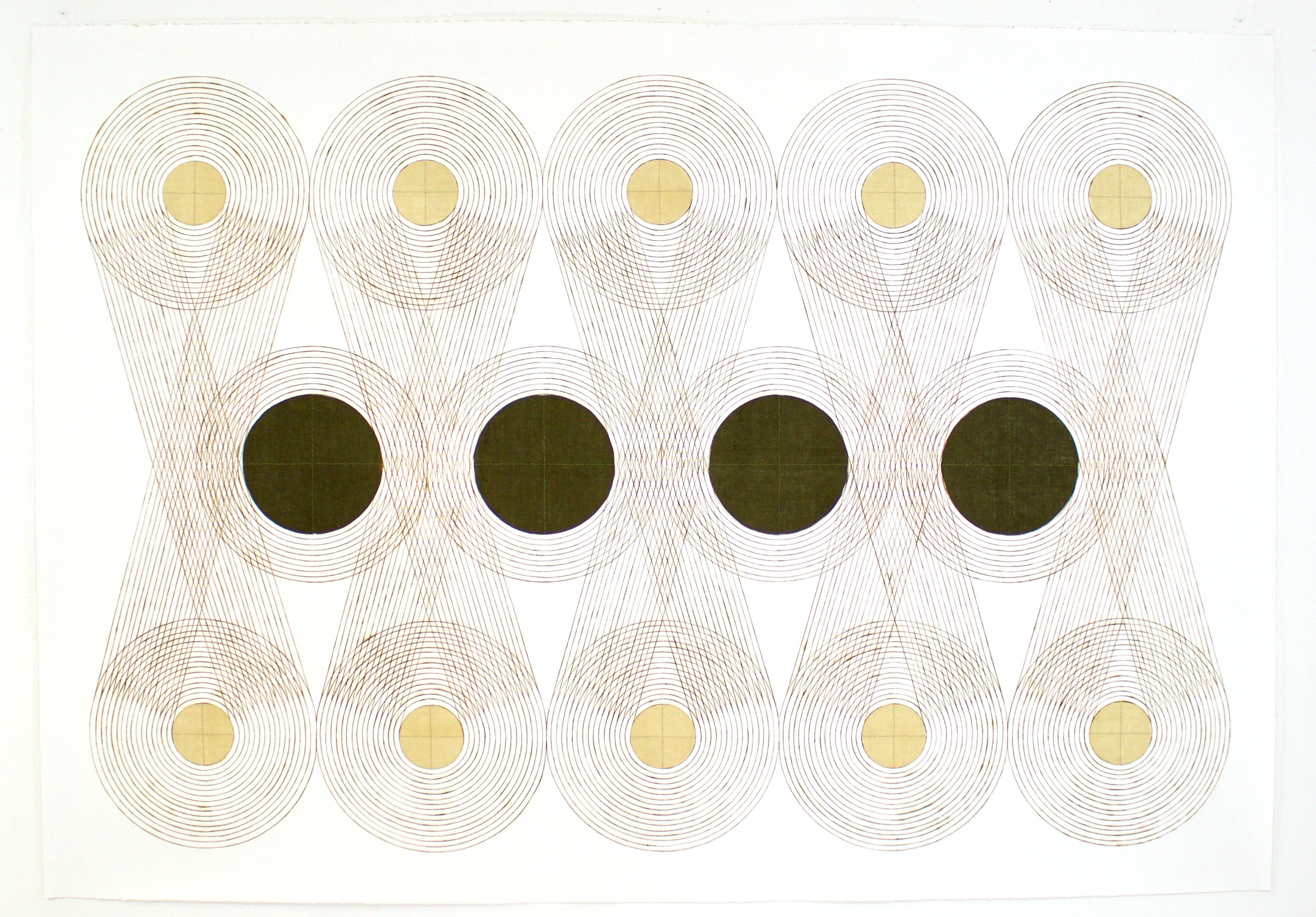 Alignement croisé - Abstrait Mixed Media Art par Katrine Hildebrandt