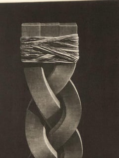 Maglia combinata, mezzatinta di Katsunori Hamanishi, corda, Giappone, bianco e nero