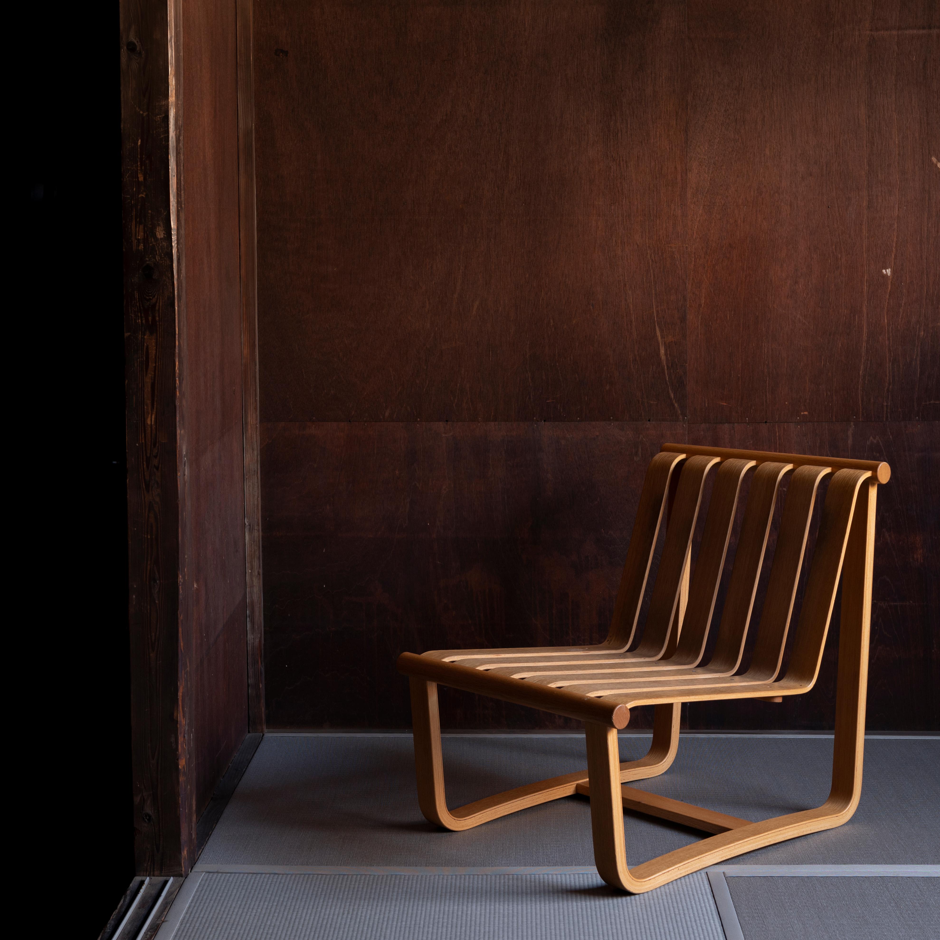 Katsuo Matsumura Lounge Chair, Tendo Mokko, 1980s In Good Condition In Edogawa-ku Tokyo, JP