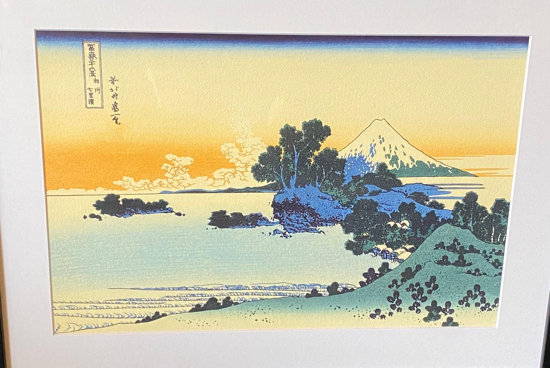 Katsushika Hokusai Japanischer Farbholzschnitt Shichiri Strand in der Provinz Sagami (Showa) im Angebot