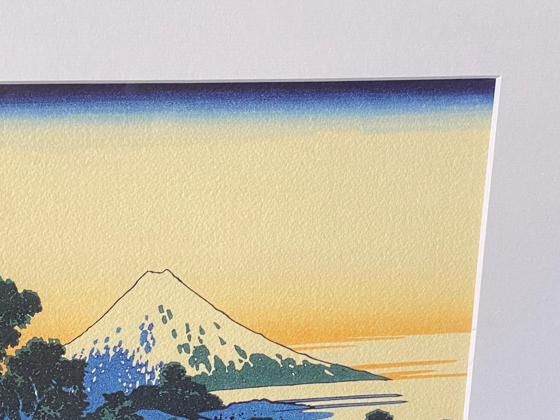Katsushika Hokusai Japanischer Farbholzschnitt Shichiri Strand in der Provinz Sagami im Angebot 2