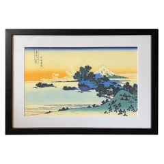 Katsushika Hokusai Gravure sur bois japonaise Plage de Shichiri dans la province de Sagami