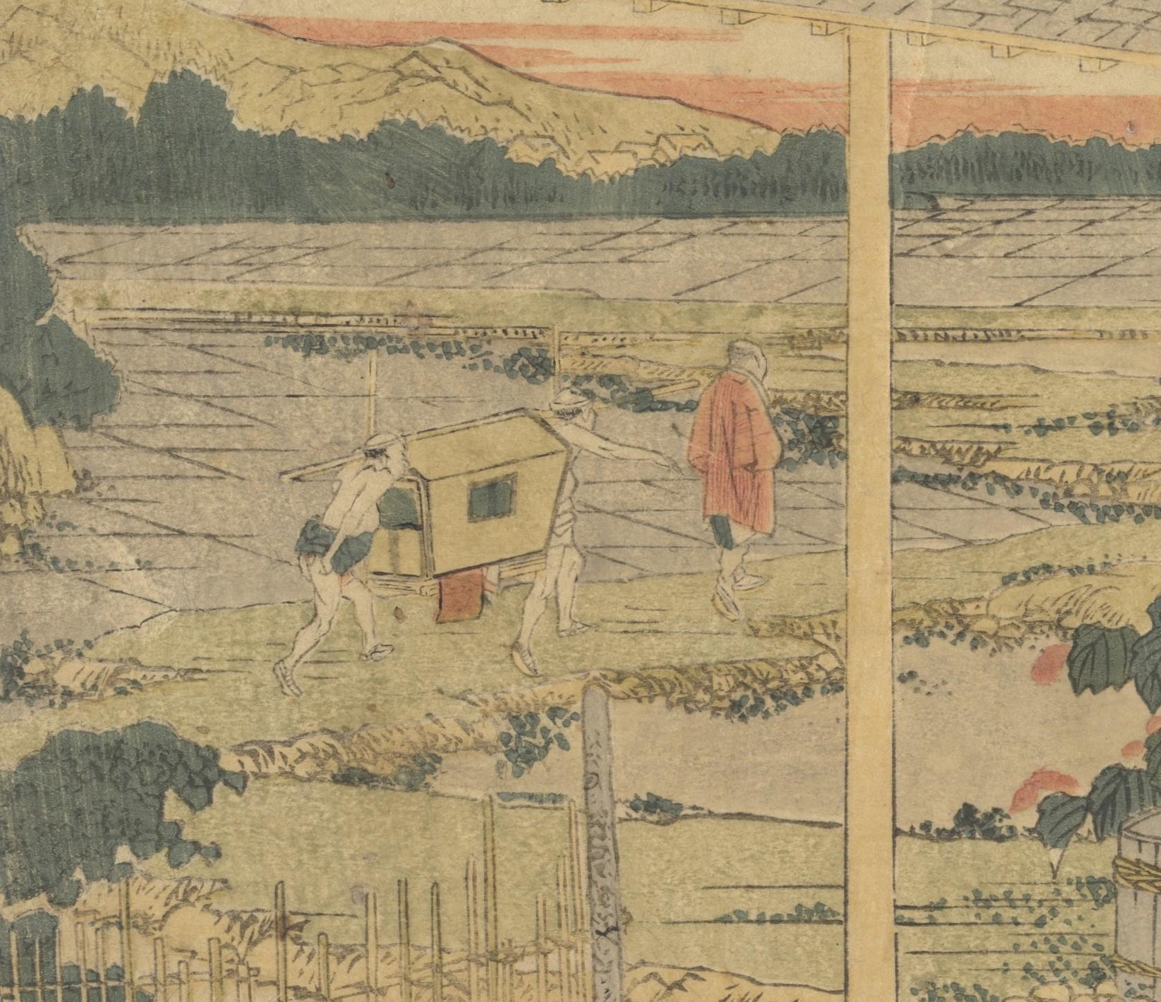 Katsushika Hokusai, Kanadehon Chushingura, Japanese Woodblock Print, Act VI, Edo For Sale 2