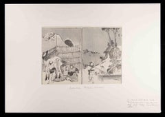 Landscape from Fugaku Hyakkei- Woodcut Print by Katsushika Hokusai-1878