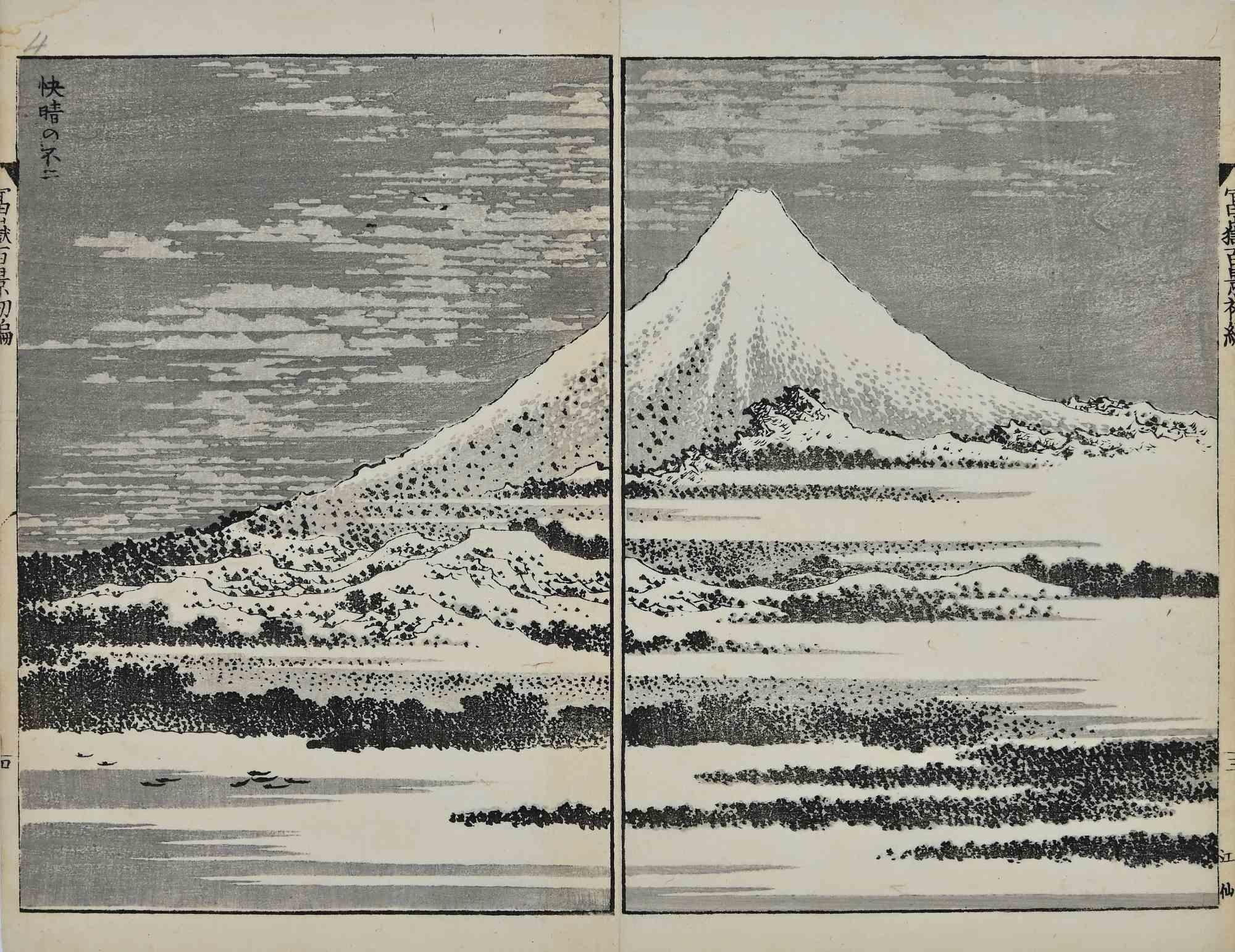 Mount Fuji - Original Woodcut Print by Katsushika Hokusai - Early 19th Cent.