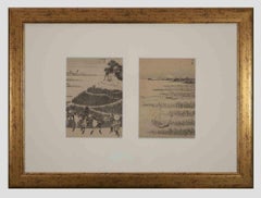 Paddy Fields - Original Woodcut by Katsushika Hokusai - Late 19th Century