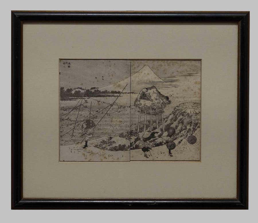 View of Mount Fuji in Winter- Woodcut by Katsushika Hokusai - Early 20th century