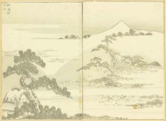 View of Mount Fuji under the Snow - Woodcut after Katsushika Hokusai - 1878