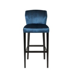 Modern Katy Bar or Counter Stool in Stained Beech Wood, Customizable