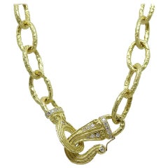 Katy Briscoe 18 Karat Yellow Gold Link Necklace