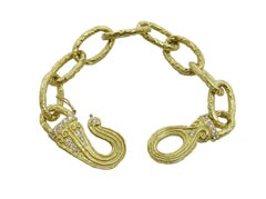 Katy Briscoe 18 Karat Yellow Gold Oval Link Bracelet