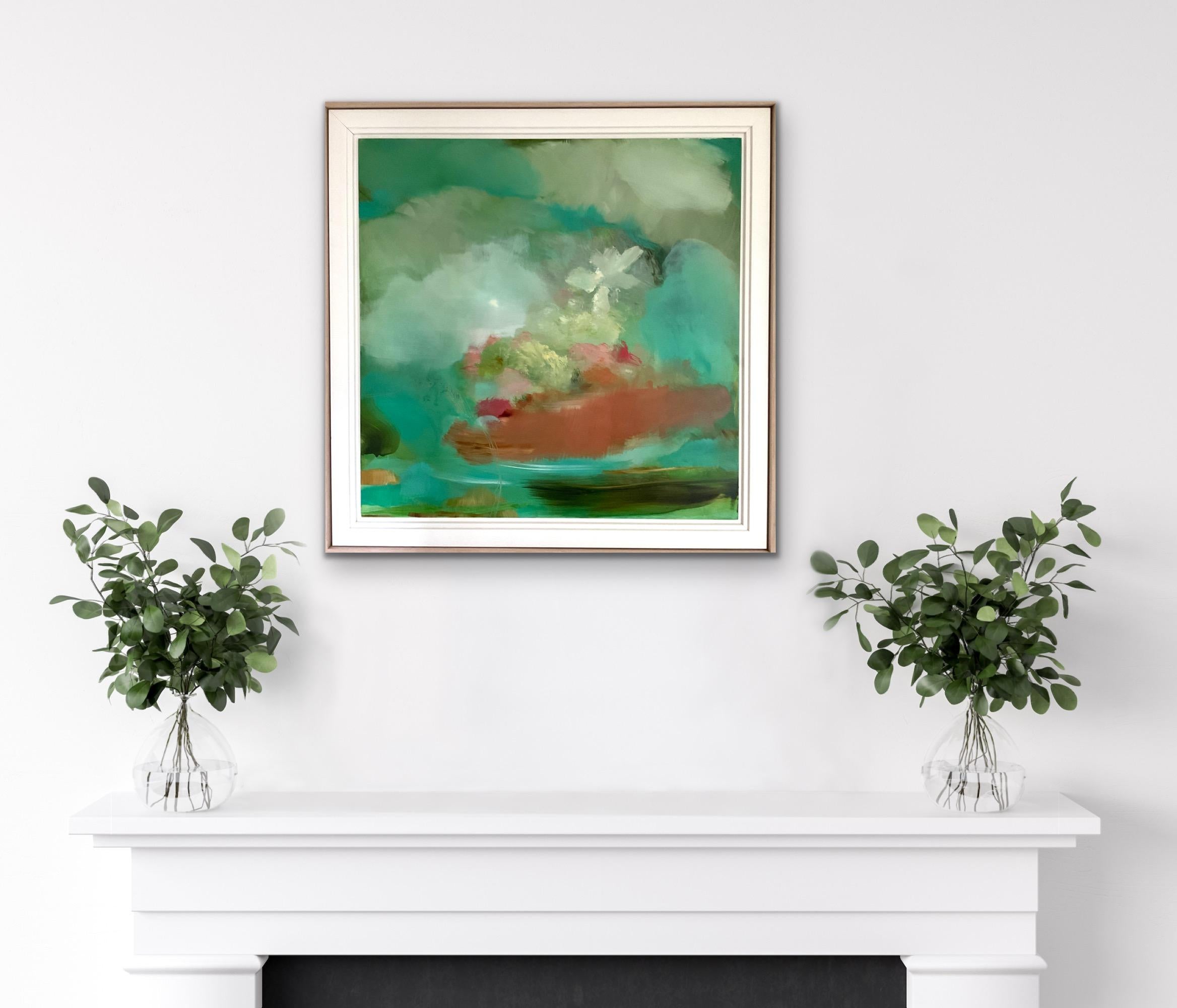 Dreaming Of The Park, Abstrakte Landschaftskunst, Original-Ölgemälde, Cornwall im Angebot 4