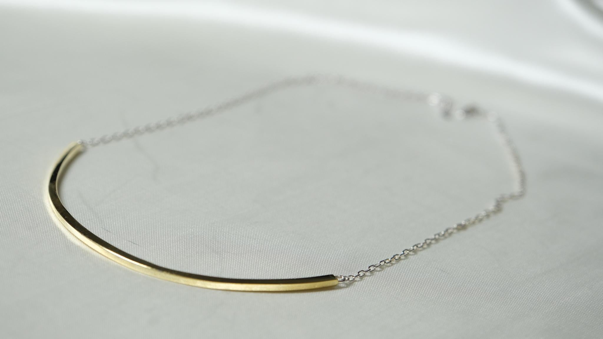 Women's or Men's Katy Necklace II, 18k Gold, White Gold For Sale