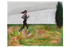 Running Man 1 by Katya Tsareva - Triptych painting, acrylic on canvas, 2017