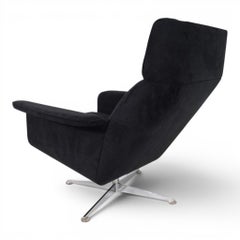 Sillón Kaufeld Siesta 62 con reposapiés, diseñado por Jacques Brule, 1960