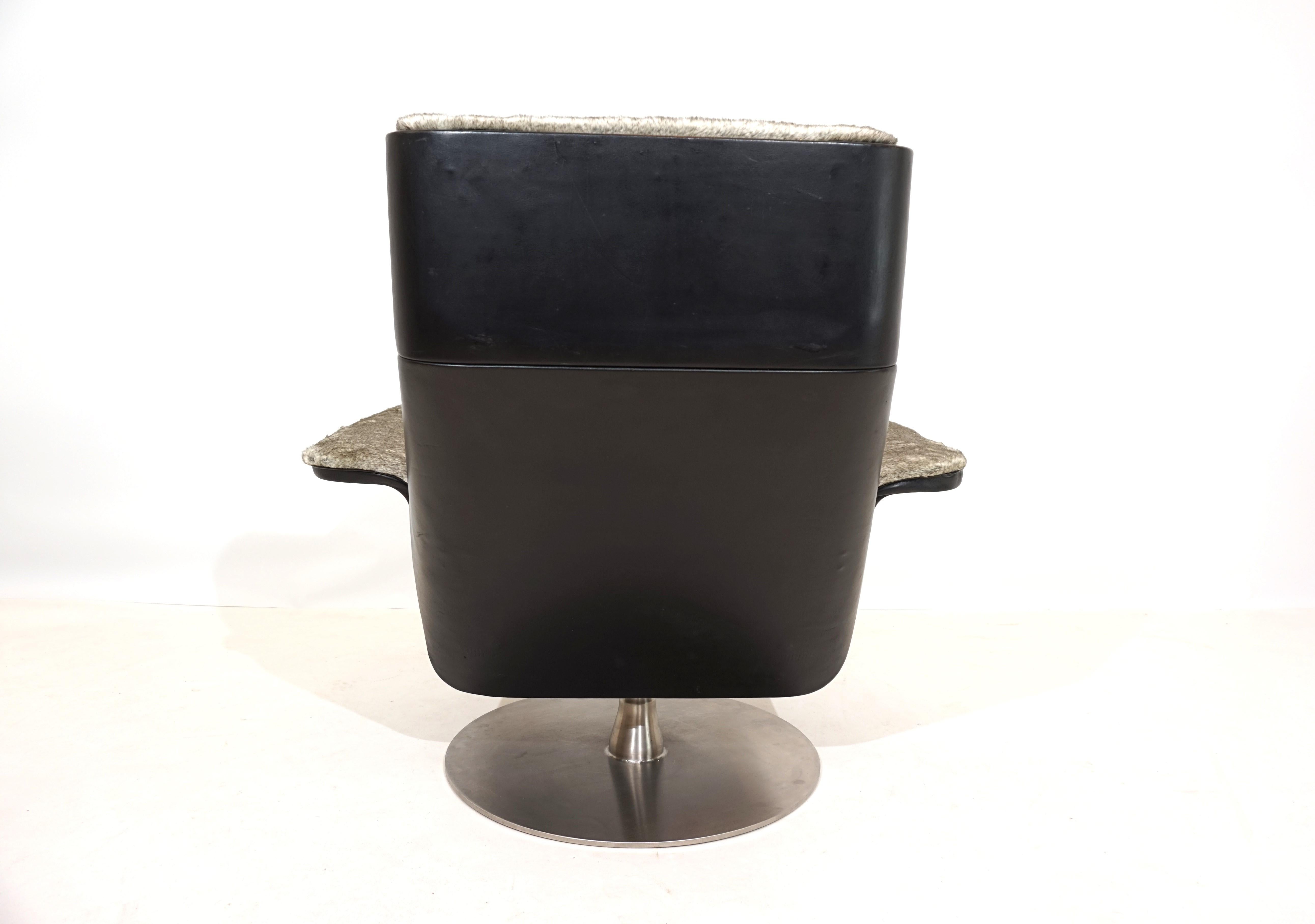 Milieu du XXe siècle Chaise longue Kaufeld Siesta 62 avec pouf de Jacques Brule en vente
