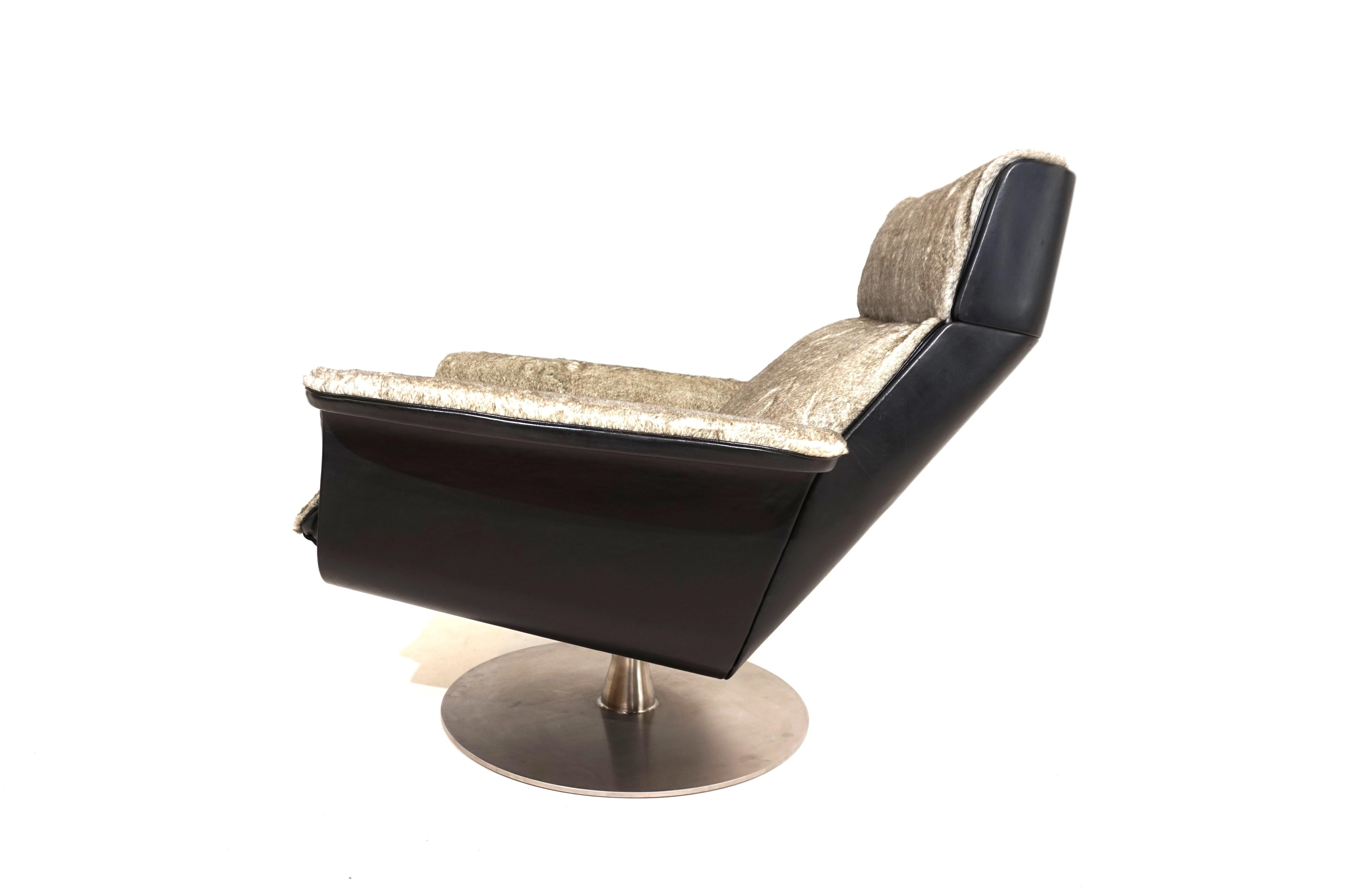 Chaise longue Kaufeld Siesta 62 avec pouf de Jacques Brule en vente 2