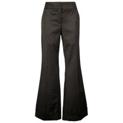 KAUFMAN FRANCO Size 10 Black Wool Wide Leg Dress Pants