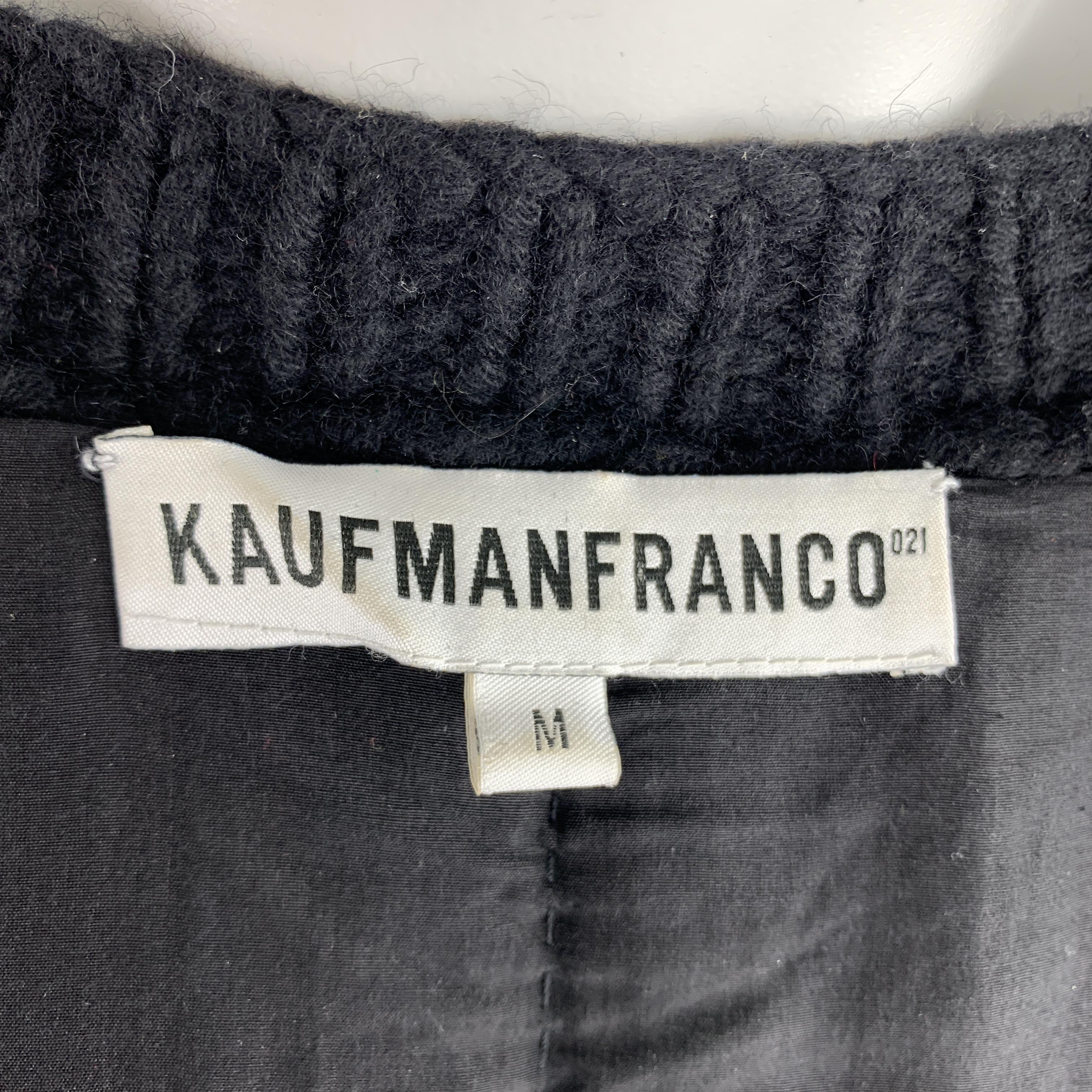 KAUFMAN FRANCO Size M Black Cashmere / Wool Bell Sleeve Cardigan In Good Condition In San Francisco, CA