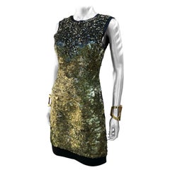 Kaufmanfranco Ombré Sequin & Hand Beaded Crystals Short Evening Dress Size 2/38