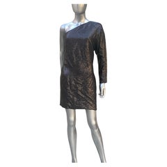 KaufmanFranco One Shoulder Sexy Chic Black Sequin Cocktail Dress Size 6/42