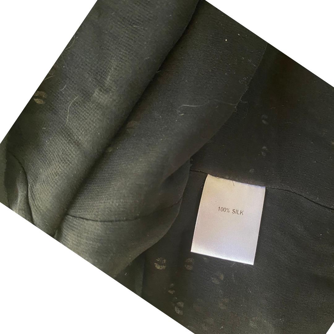 KaufmanFranco Silk Dress w/ Embellished Leather, Crystal, Black Jet Beads Size 8 For Sale 9