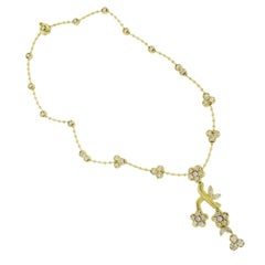 Kaufmann De Suisse Diamond Floral Dangle Necklace
