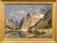 A Norwegian Fjord, Karl Kaufmann, Neuplachowitz 1843 – 1905 Vienna, Austrian