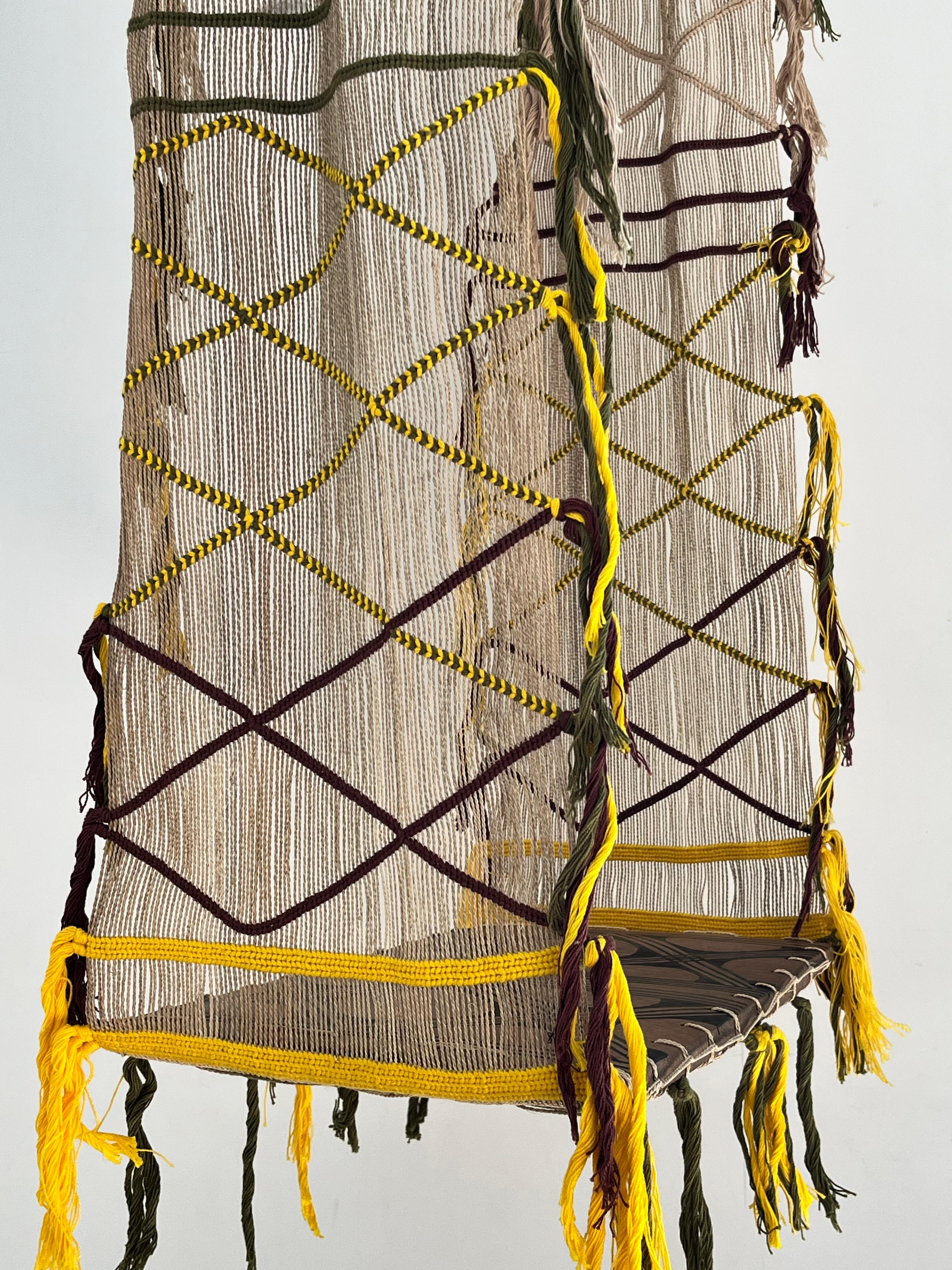 Natural Fiber Kaupüna Swing: handcrafted in the Xingu Indigenous Territory, Brazil For Sale