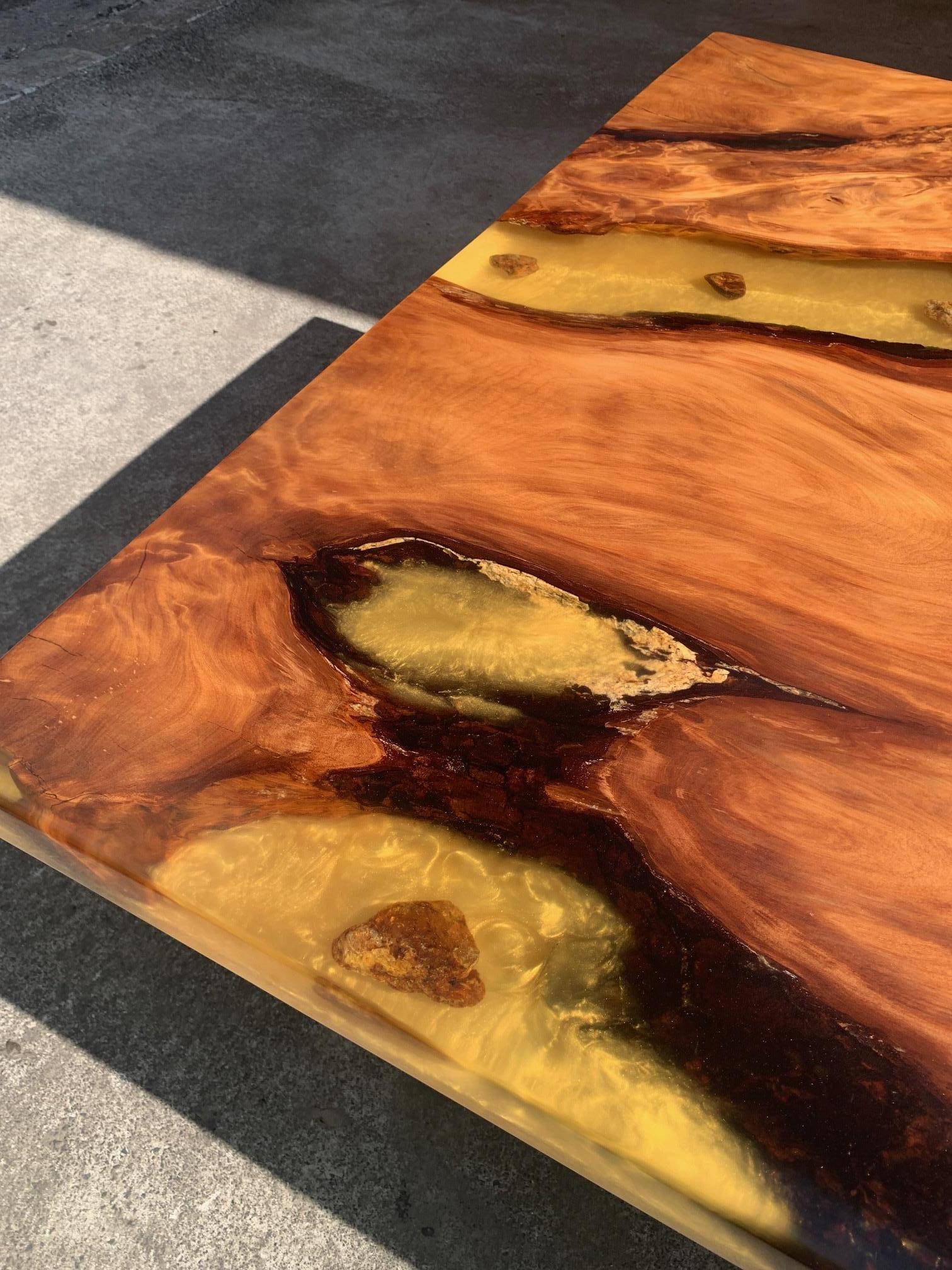 Kauri Coffee Table in Solid Ancient Kauri Wood For Sale 1