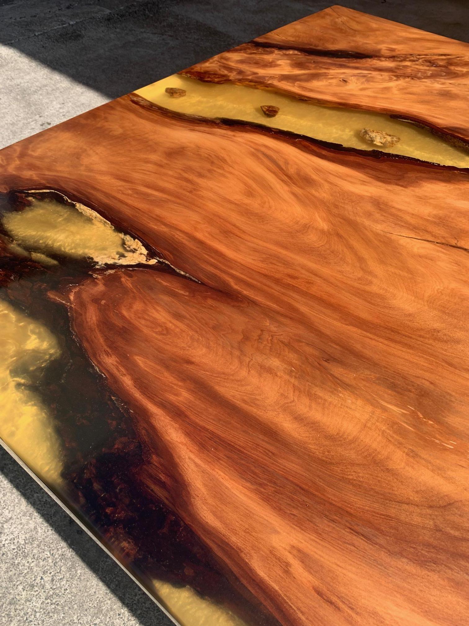 Kauri Coffee Table in Solid Ancient Kauri Wood For Sale 2