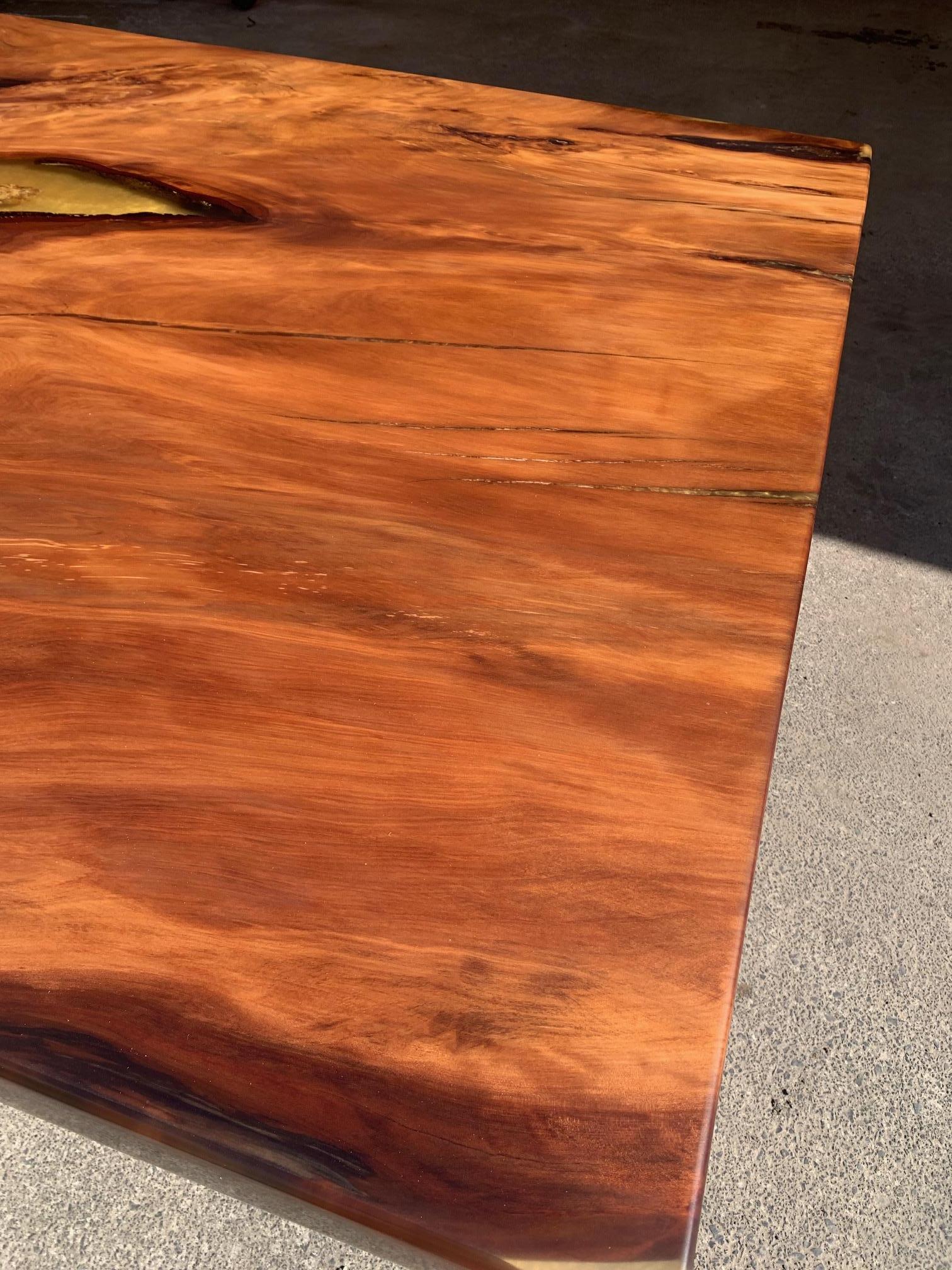 Kauri Coffee Table in Solid Ancient Kauri Wood For Sale 4