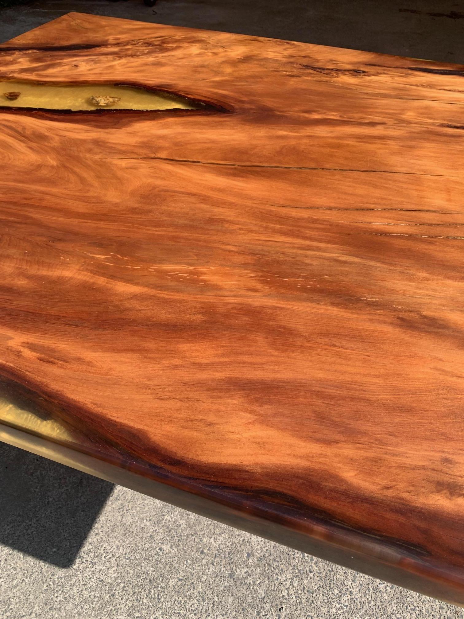 Kauri Coffee Table in Solid Ancient Kauri Wood For Sale 5
