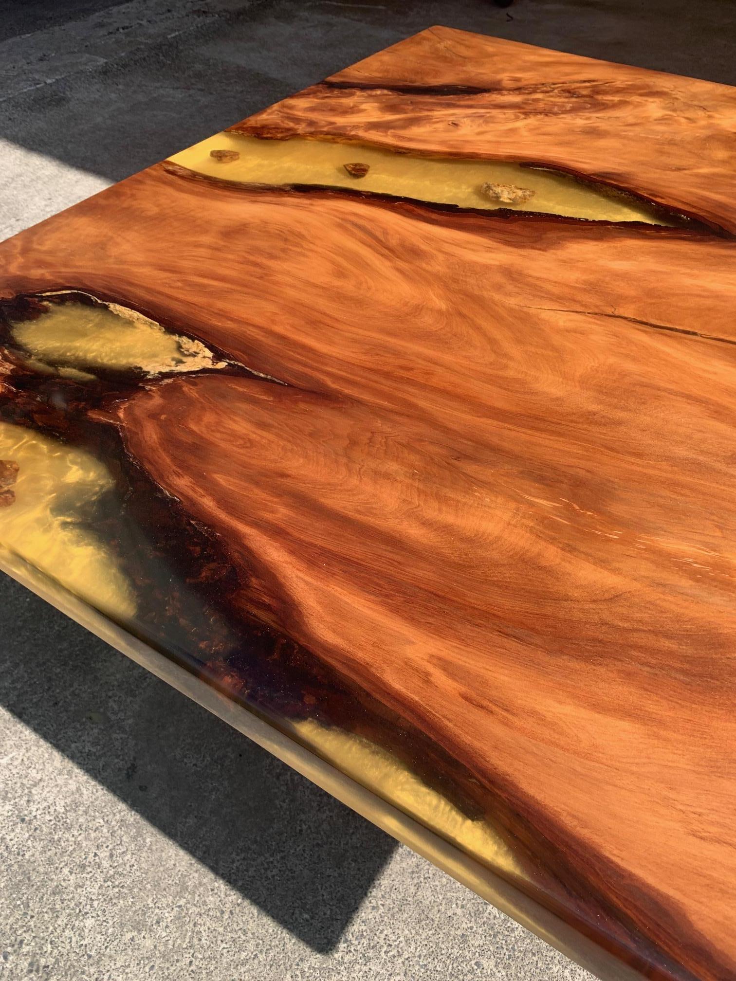 Kauri Coffee Table in Solid Ancient Kauri Wood For Sale 7
