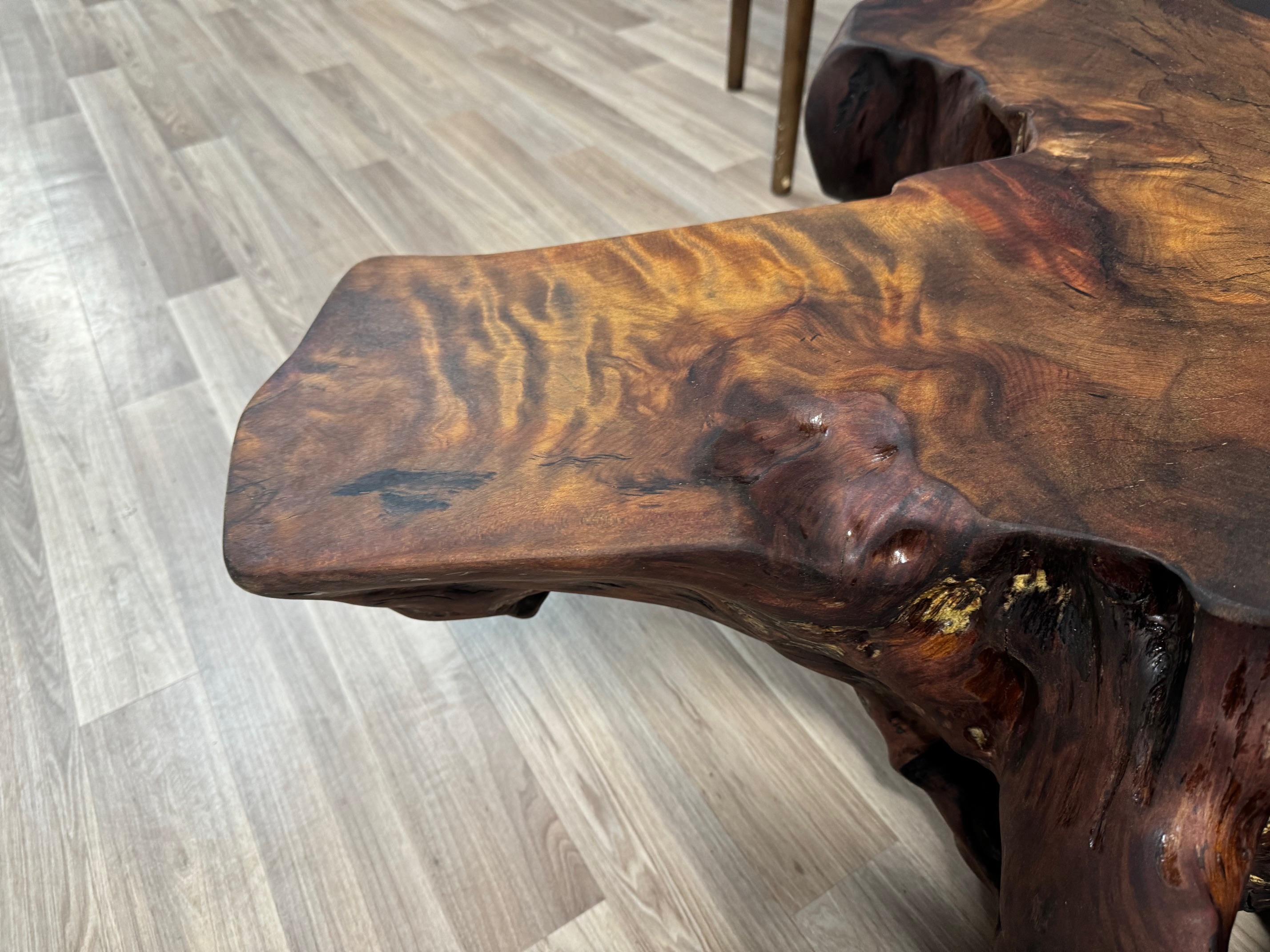 New Zealand Kauri Coffee Table in Solid Ancient Kauri Wood For Sale