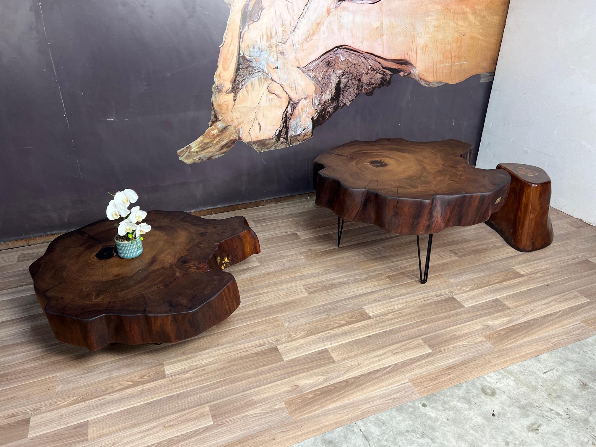 Nouvelle-Zélande Table basse Kauri en bois massif de Kauri ancien en vente