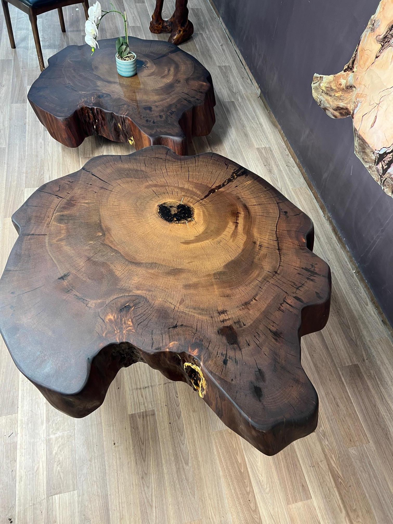Fer Table basse Kauri en bois massif de Kauri ancien en vente