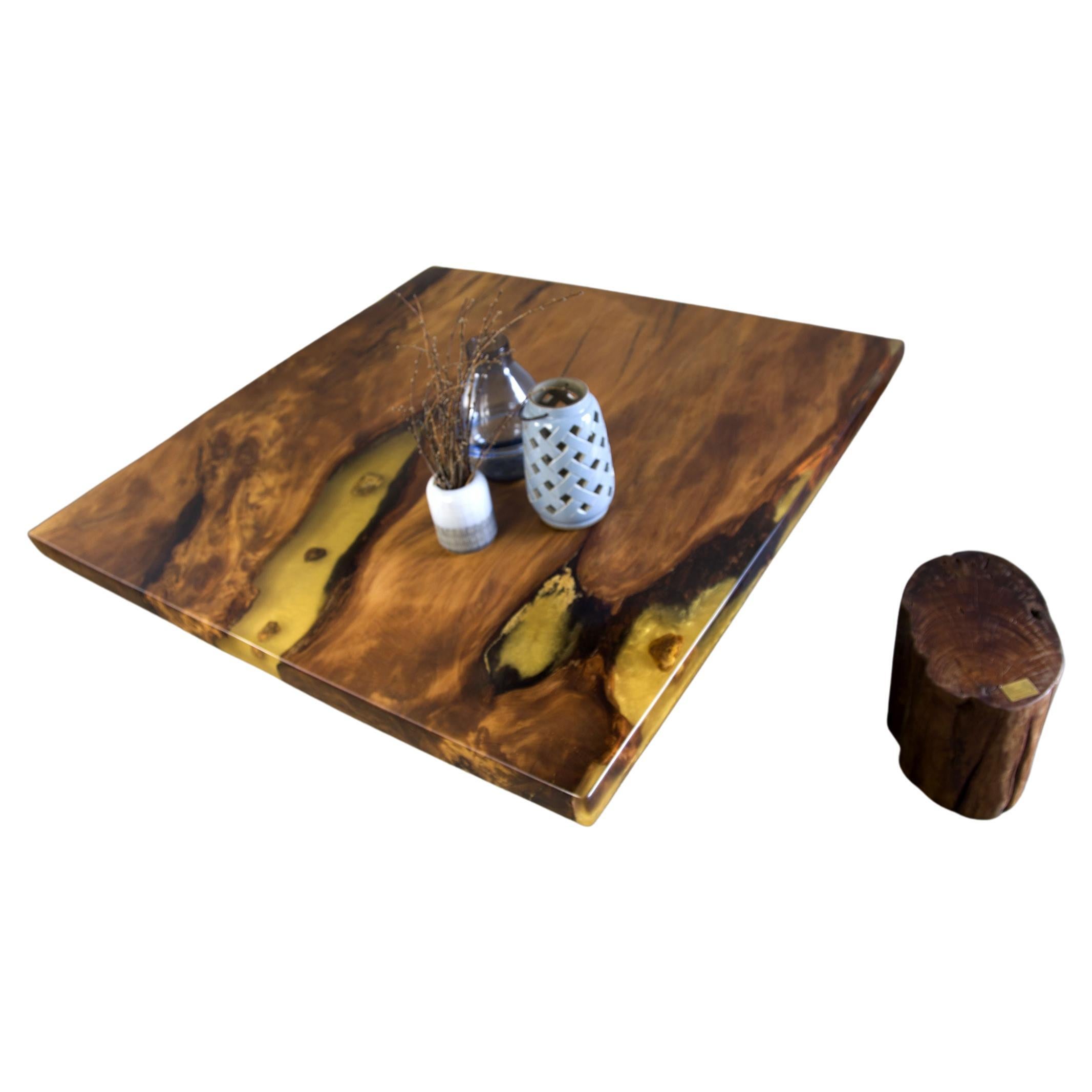 Kauri Coffee Table in Solid Ancient Kauri Wood