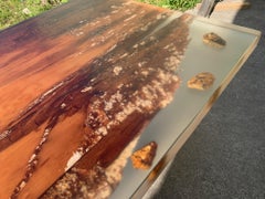 Kauri Dining Table in Solid Ancient Kauri Wood and Amber